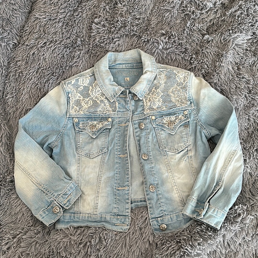 Girls Miss Me jeans jacket. Size L